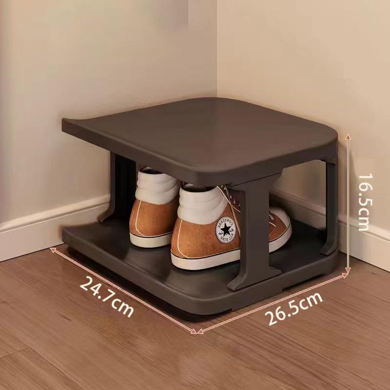 TikTok-Inspired Multi-Layer Plastic Shoe Rack: Space-Saving, Sturdy Shoe Cabinet for Doorways, Dorms, and Small Apartments