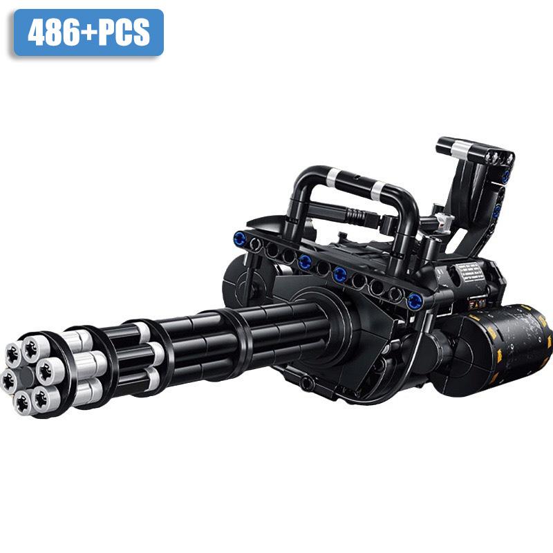 Military MOC M2 Machine Gun Sniper Rifle K98 MP5 AK47 M4A1 Gatling Gun Building Blocks DIY UZI Weapon Bricks Toys For Kids Gifts