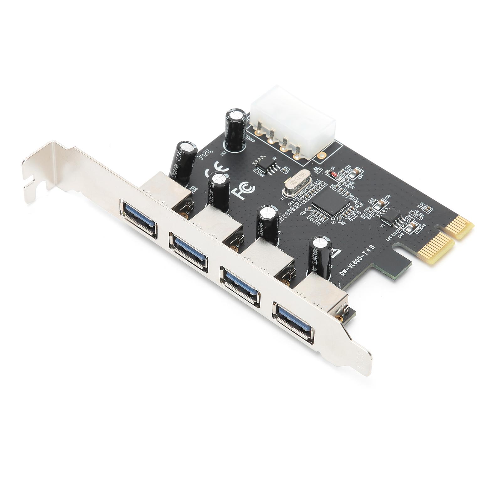 

4 порти USB 3.0 PCI Express на USB 3.0 PCIe Card USB3.0 конвертер адаптер NEC