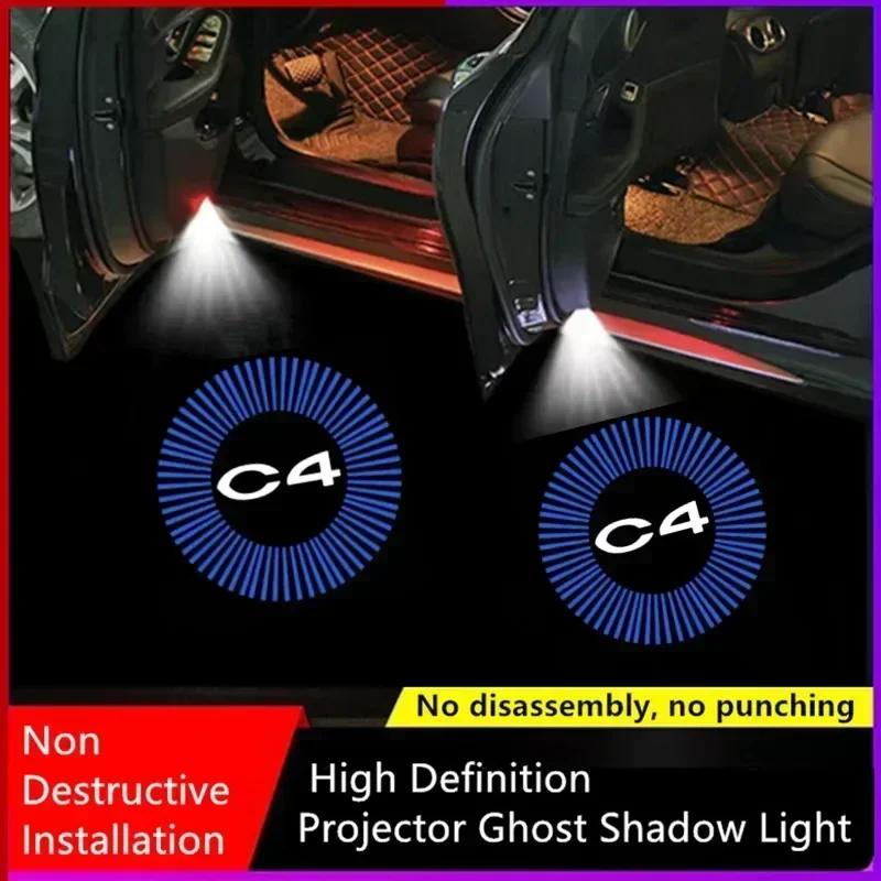 2PCS Car Led Welcome Light Courtesy Projector Ghost Shadow Logo Emblem Lamp For Citroen C1 C2 C3 C4 C5 C6 C4L DS3 DS4 DS5 DS6