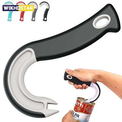 Nový design otvíráku na konzervy s hákem pro snadné uchopení - Odolný plast, ideální pro domácí i restaurační použití, ideální doplněk na vánoční večírek
