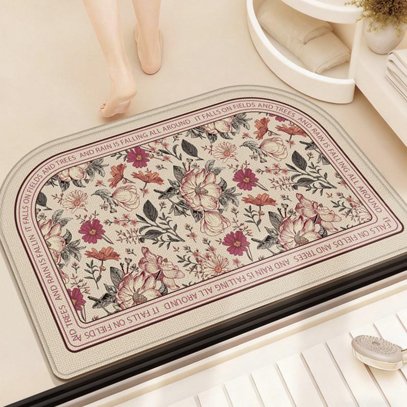 Luxury Quick-Dry Non-Slip Diatomaceous Floor Mat - Absorbent, Stain & Scratch-Resistant Bathroom Door Mat