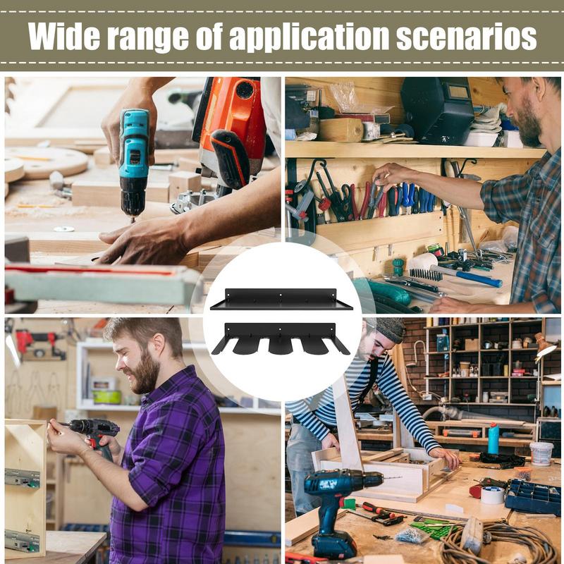 Power Tool Storage Rack Cordless Tool Storage Heavy Duty Waterproof Hooks Shelf For Garden Basement Construction Gardening