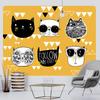 Punk Cat Home Decoration Art Tapestry Psychedelic Scene  Bedroom Wall