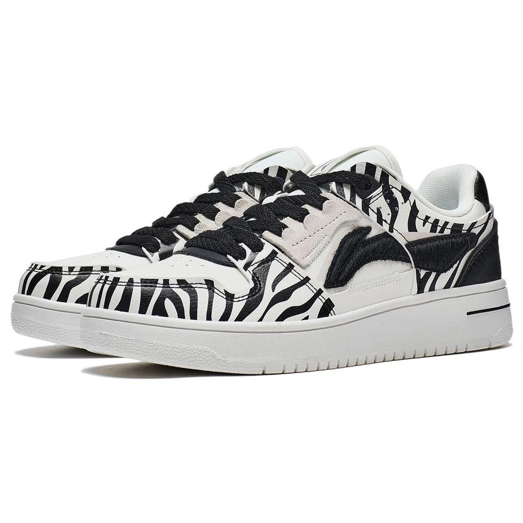 Li Ning Tian Ji Graffiti Casual Versatile Thick Sole Sneakers Non-Slip Wear-Resistant Breathable Height Increasing Low-Top Skate Shoes AGCT376-6