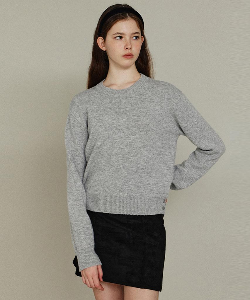 ITOV SEOUL Slit Button Round Knit Mg