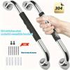 304 Stainless Steel Shower Handle with Non-Slip Silicone Grip,12/16 Inches PEnhances Bathroom Safety for Elderly & Disabled