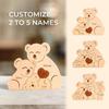Wooden Family Puzzle Set, Home Decor, Carved Ornament, Party Decoration Craft