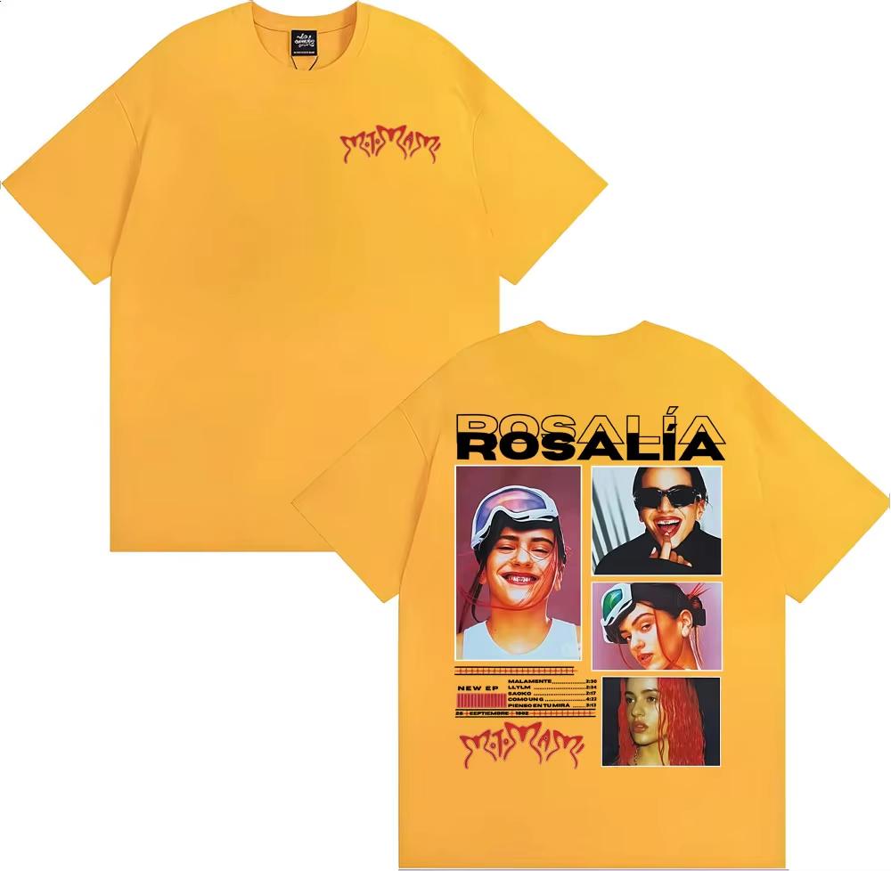 Sängerin Rosalia Motomami Album 2026 Druck T-Shirts Unisex Unisex Mode Hip Hop 90er Vintage T-Shirt Kurzarm Übergröße T-Shirts