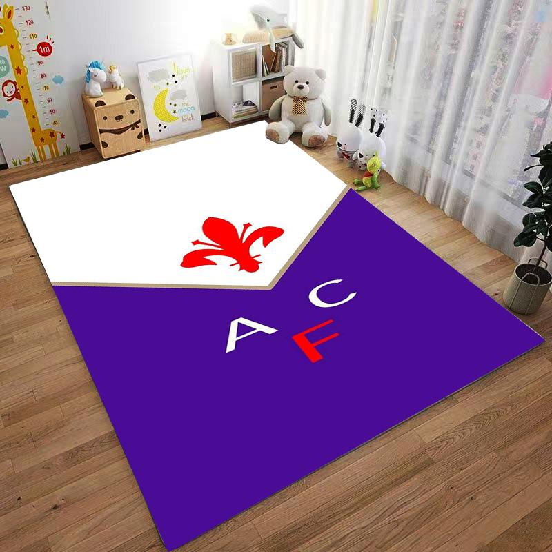 "Purple Carpet with Red Lily Symbol and Letters ACF Home Decor" Suitable for use as an anti-slip for living room bedroom sofas