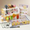 Wooden Ice Cream Counter Playset Montessori Pretend Play Kitchen Food Toys for Kids