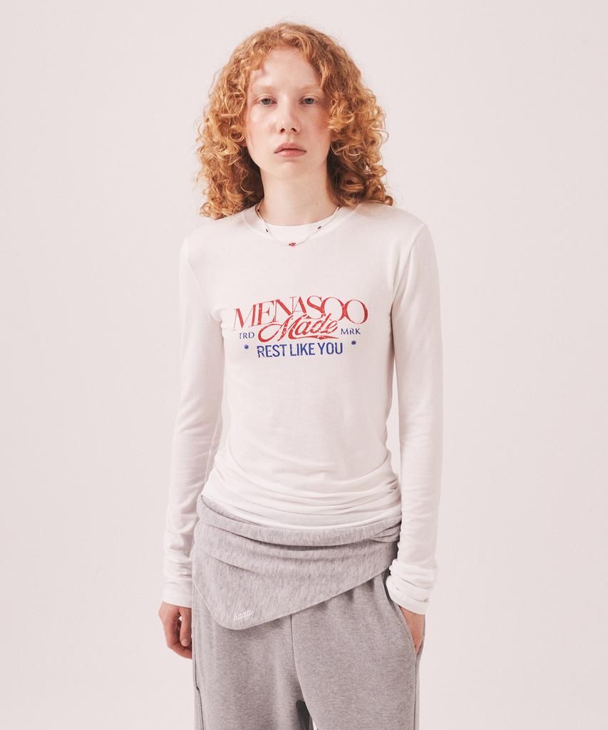 Minasu Mns Soft Fitted Long T Shirt_White