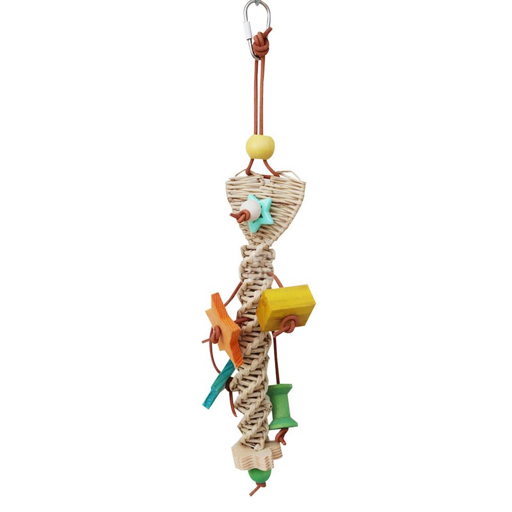 

Parakeet Toys For Cage Colorful Seagrass Basket Bird Toy For Large Parrots With Metal Hook Parrot Toys For Large Birds Parrot