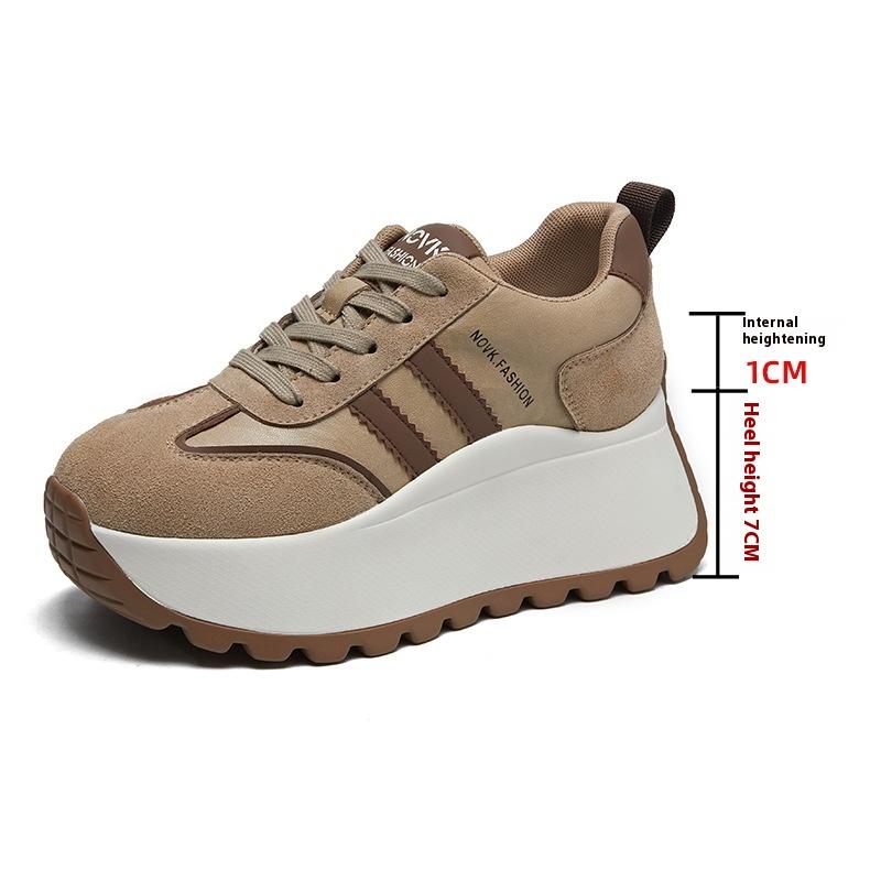 Women's Autumn German Training Shoes Thick Sole Height Increase Forrest Gump Shoes Running Sports Casual Dad Shoes