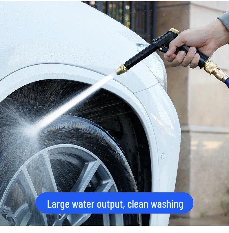 High-Pressure Retractable Spray Gun for Household Water Hose - Ideal for Car Wash and Garden Use