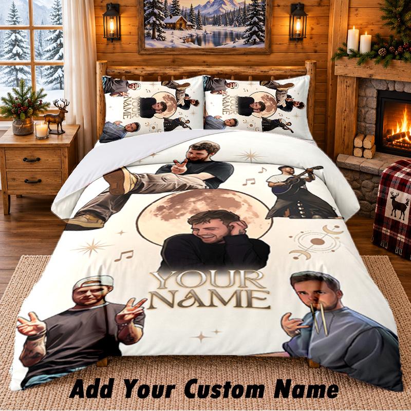 Alex Warren Custom Name 3Pcs Bedding Set 1 Bed Sheet 2 Pillowcases Bedroom Home Decor