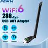 WiFi 6 USB Adapter AX286 Network Card Dongle 2.4GHz 802.11AX Antenna Signal Reception for Laptop Windows 10/11 Driver-Free