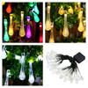 4/6M LED Droplet Bulb Lights Outdoor Waterproof Garden Light Garland Wedding Party Lawn Christmas Decoration Solar Power Lamp