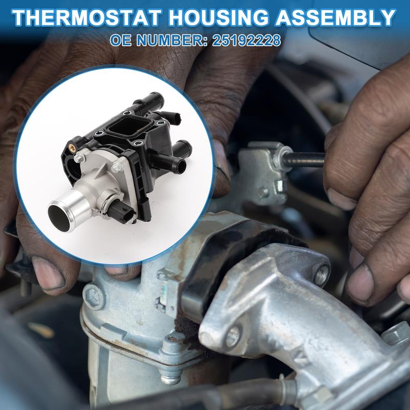 X Autohaux Engine Coolant Thermostat Housing Assembly for Chevy Cruze 1.8L 2011-2016