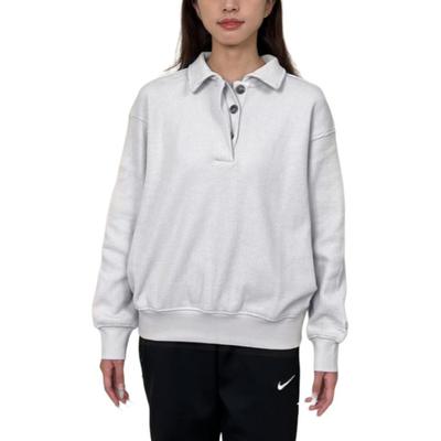 Solid Color Pullover Casual Long Sleeve Polo Shirt Women Tops HV0354-104