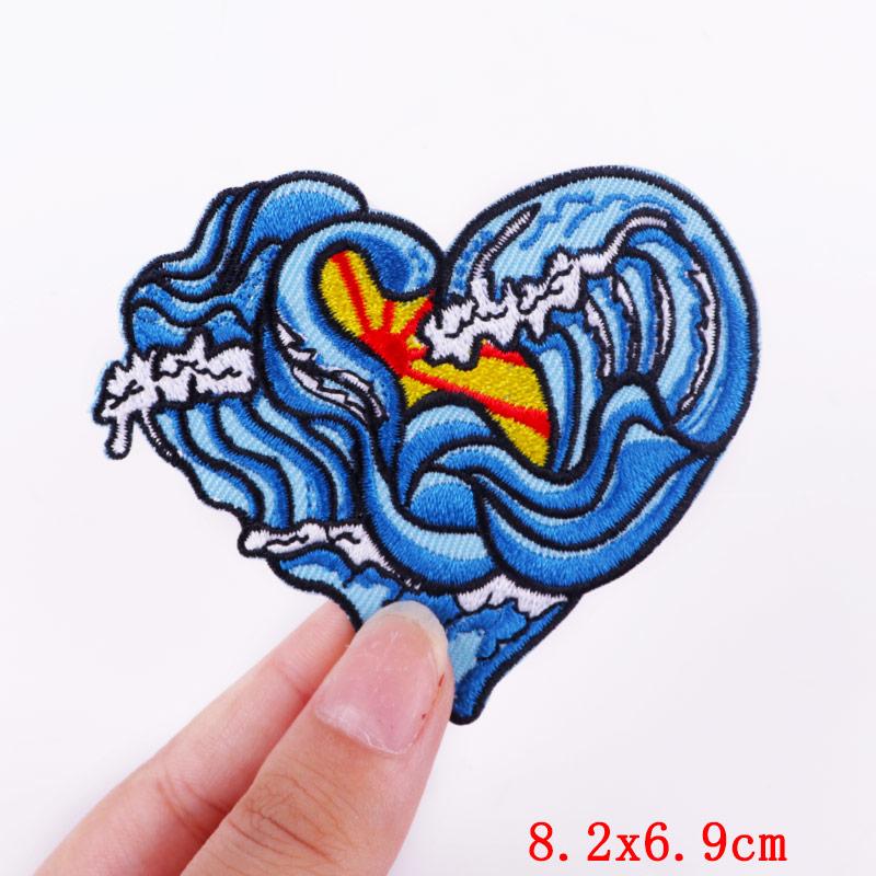 Cartoon Patch Sun Moon Embroidered Patches DIY Iron On Patches For Clothing Jackets Jenas Backpack Sew Embroidery Badges Sticker