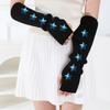 Arm Warmers for Y2K Women Wrist Hand Warmers Knitted Fingerless Mittens Thumb Hole Gloves Goth Punk Gyaru Accessories