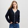 Women's Color Block V-Neck Knit Cardigan