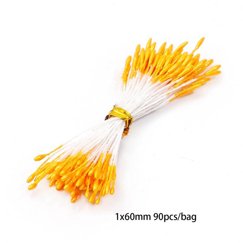 

Заколка для волос с двойным тычинковым цветком из оранжевой пены, аксессуары для DIY