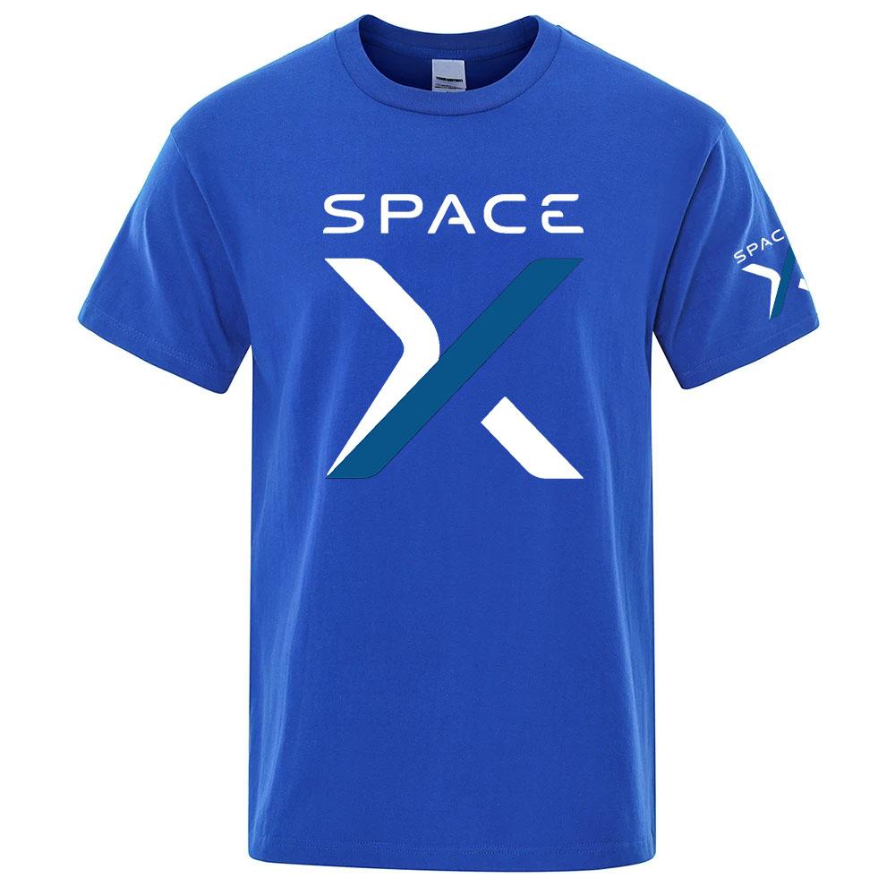2026 Spacex Space X Logo Stampa Estate Unisex Nuova Maglietta a Maniche Corte Regolare Semplice Rinfrescante Asciugatura Rapida Top