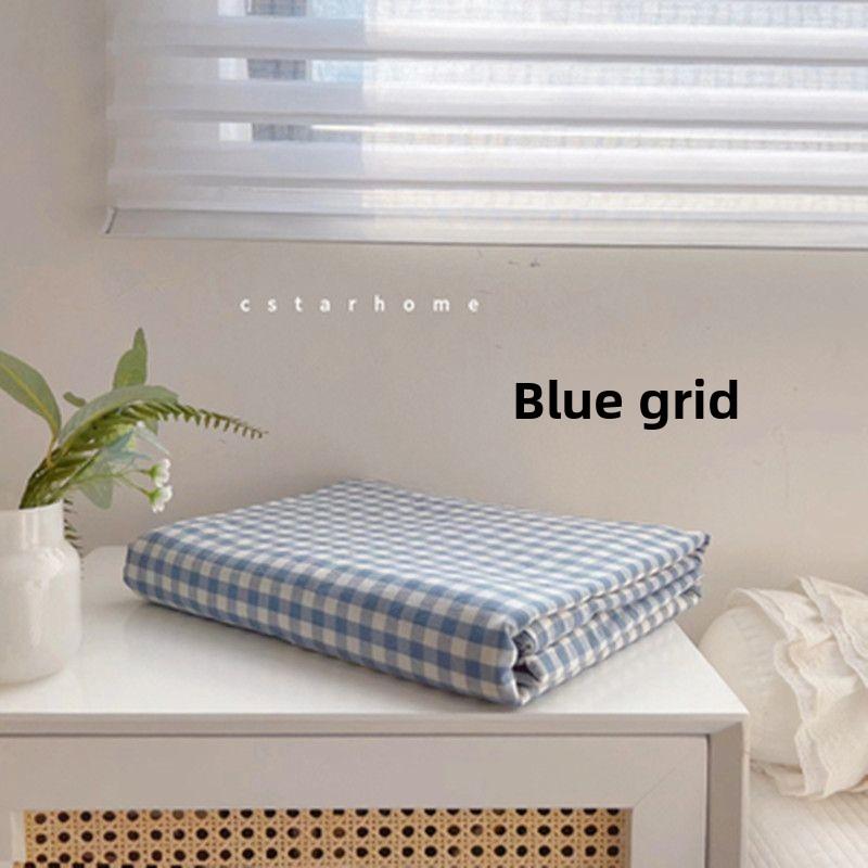 New Arrival Ins Plaid Thick Skin-Friendly Bed Sheet, Single Size For Dormitory Bedroom