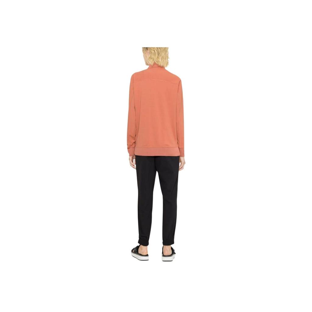 adidas Women's Stand Collar Knit Jacket Orange Red HR9174