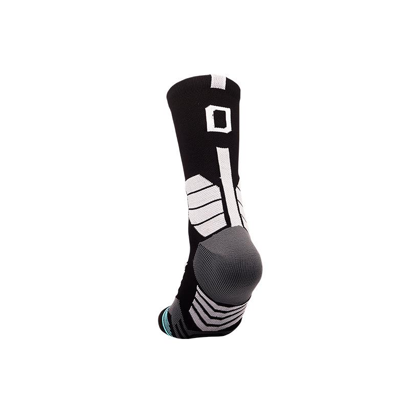 

Adult Digital Basketball Socks Towel Bottom Professional Sports Socks Player Elite Medium Tube Star Number Socks Men Adultsize(soldindividually)_2Pcs