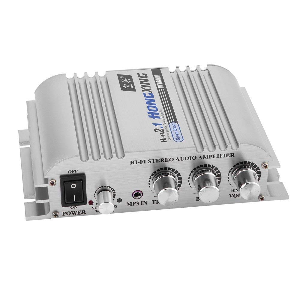 High Output Audio Amplifier Manufactured by HONGXING Effective Maximum Output 300W 300W 150W Deep Bass Stereo Amplifier 12V 5A Adapter Included