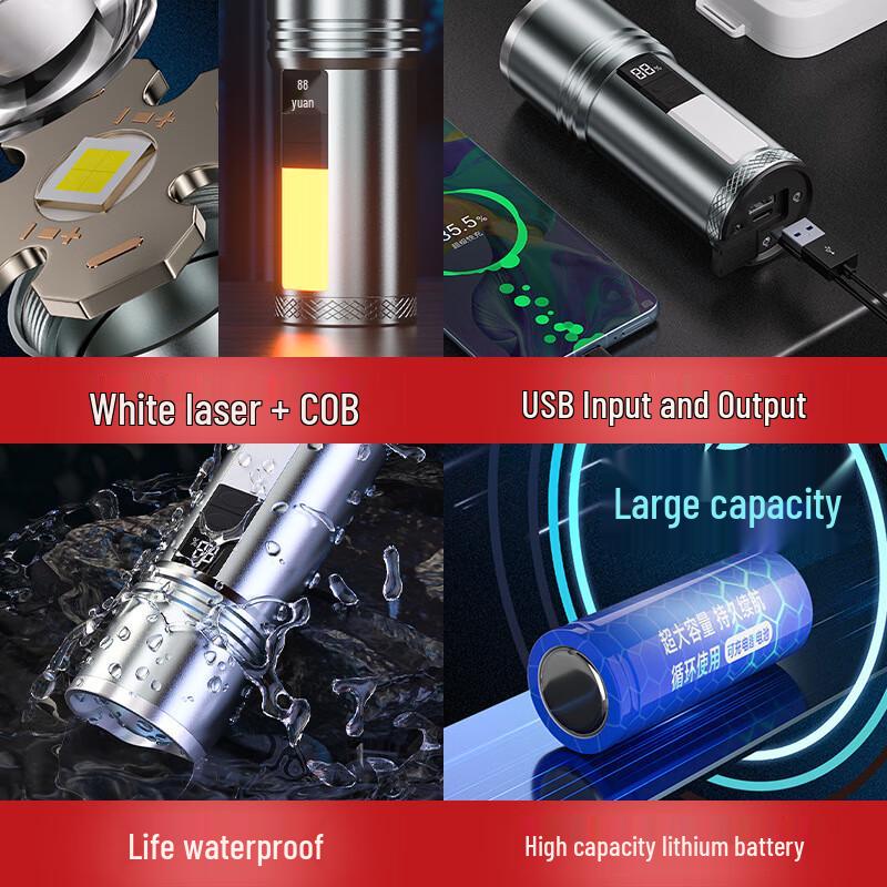 QB-1266 Multifunction Rechargeable LED Flashlight