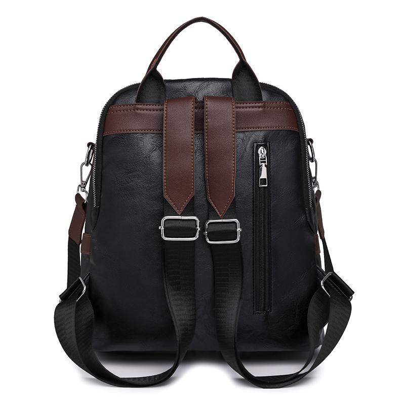 Damen-Rucksack aus weichem Leder, Retro-Rucksack mit großem Fassungsvermögen