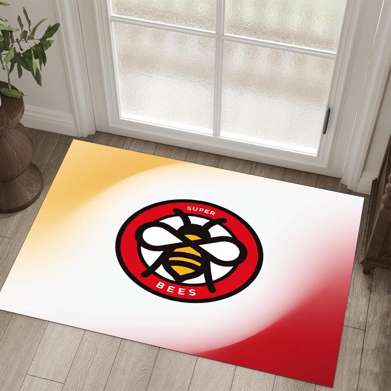 Brentford Football Design Crystal Velvet Carpet Cozy Non?Slip Printed Rug For Bedroom Living Room Entrance