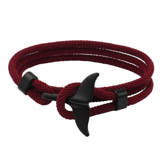 Shark Buckle Adjustable Couple Bracelet Multilayer Handmade Women Men Rope Wristband Jewelry Accessories