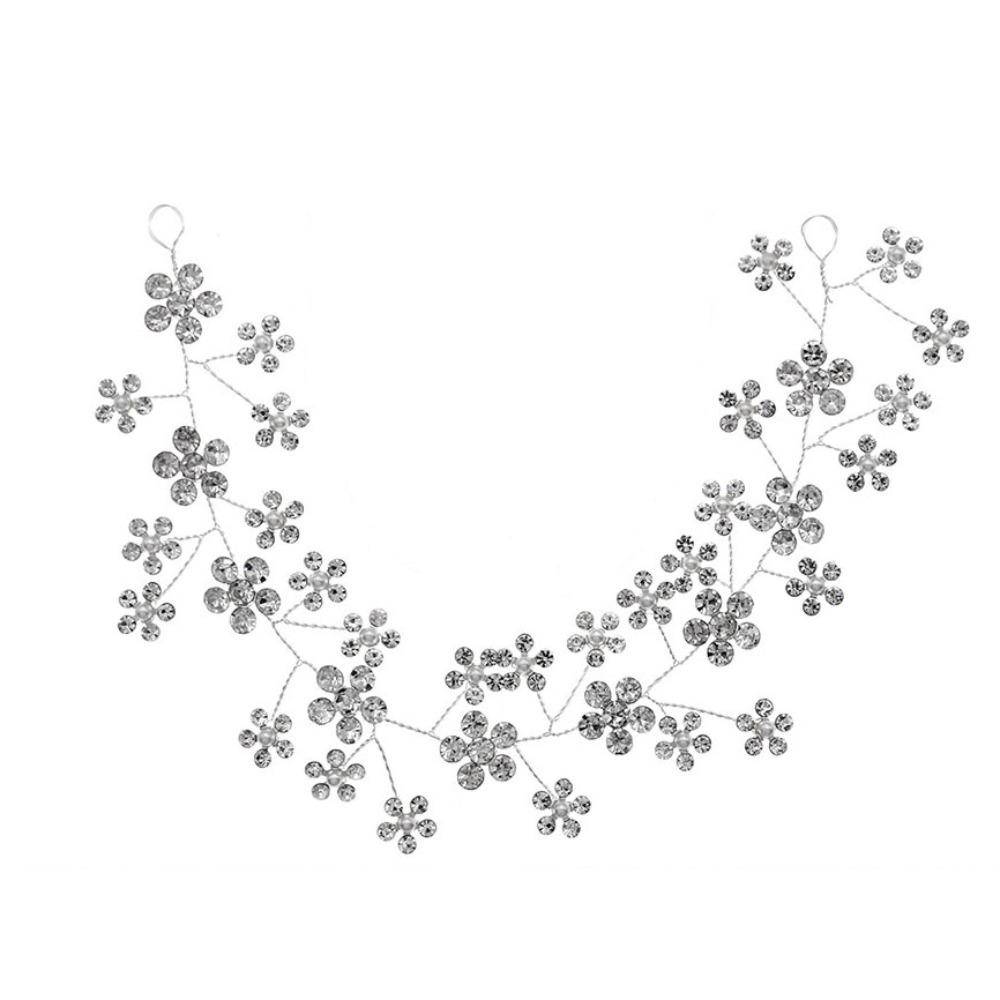 

Beaded Photography Headband Rhinestone Wedding Hair Accessories Elegant Bride Headdress Party Style C