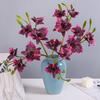Realistic Artificial Orchid Flowers Real Touch Lifelike Appearance Cattleya Orchid Stem Handmade Long Stem with Buds