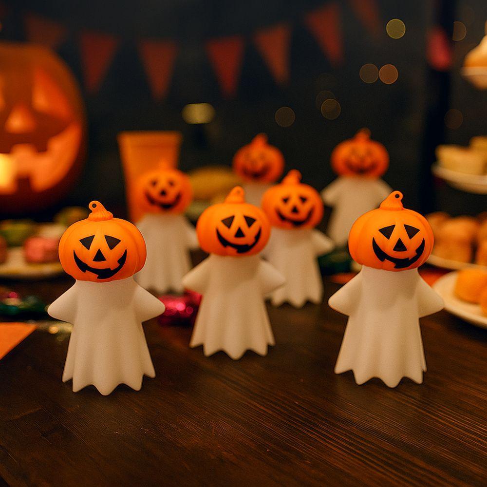 Portable Ghost Pumpkin Lamp Eye Protection LED Night Light Halloween Pumpkin Light  Home Decor