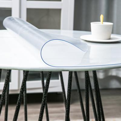 Şeffaf Yemek Masası Matı Kalınlaştırılmış Görünür Yuvarlak Masa Koruyucu Yağ Geçirmez Kaymaz Isıya Dayanıklı Su Geçirmez Masa Pedi Sehpa için