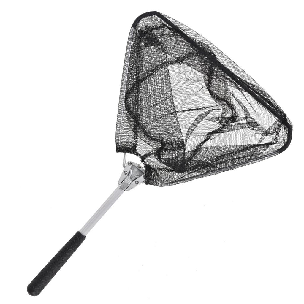 50cm Folding Fishing Brail Net Telescopic Fishing Landing Net Scoop Net Mini Stainless Steel Manual Fishing Brail Net