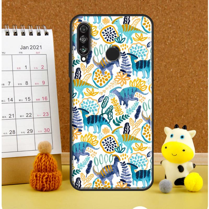 Cute Dino Dinosaur For Huawei Nova 12i 12s 7i 8i 11i 11 9 10 SE Y60 Y61 Y70 Y72 Y73 Y90 Y91 P30 P40 Lite Case