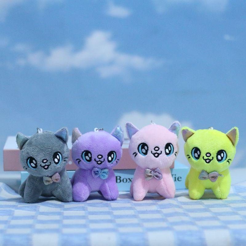 Fluffy And Soft Plush Cat Toy Keychain Whimsical Kawaii Kitty Accessory Bag