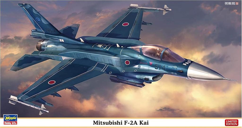 Hasegawa Japan Air Force Mitsubishi Kai Plastic Model Kit 07518 1/48 Self-Defense F-2A
