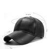 Northwood PU Leather Baseball Cap for Men Autumn Winter Outdoor Warm Baseball Hat Solid PU Faux Leather Trucker Hats