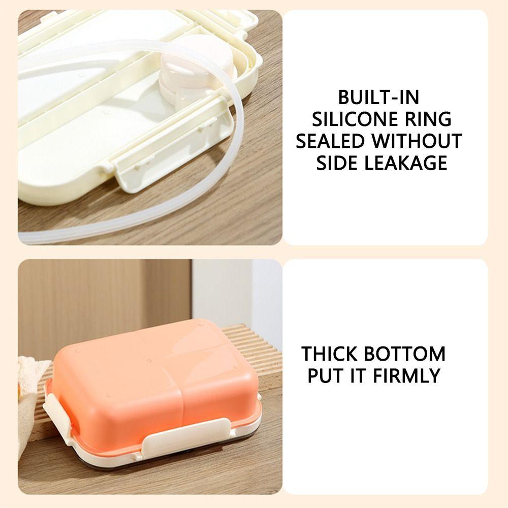 Stainless Steel Cartoon Kid's Lunch Box Portable Breakfast Boxes Divides Food Container  Camping