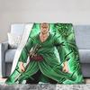 Zoros Vintage Tattoo Ornament Art Flannel Blanket Autumn Warm Throw Blanket for Kids Living Room Comfortable Sofa Bed Cover