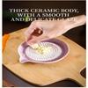 Japanese Style Ceramic Garlic Grater Plate Smooth Edge Porcelain Grater with Spout for Outdoor Camping Home Paste Making
