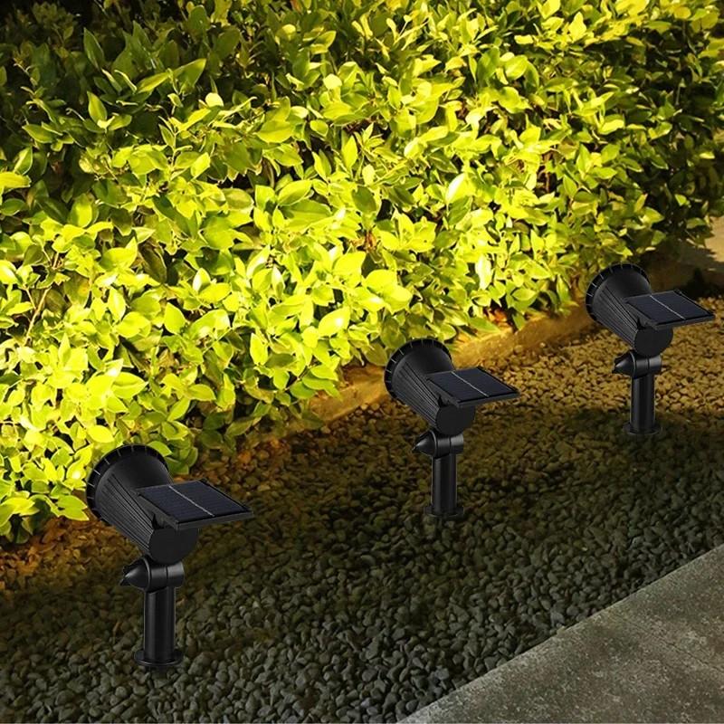 9 LEDs Solar Spotlights,Outdoor IP65 Waterproof,Spot Lights,Brightness Adjustable for Garden Backyard Driveway Patio Law Decor